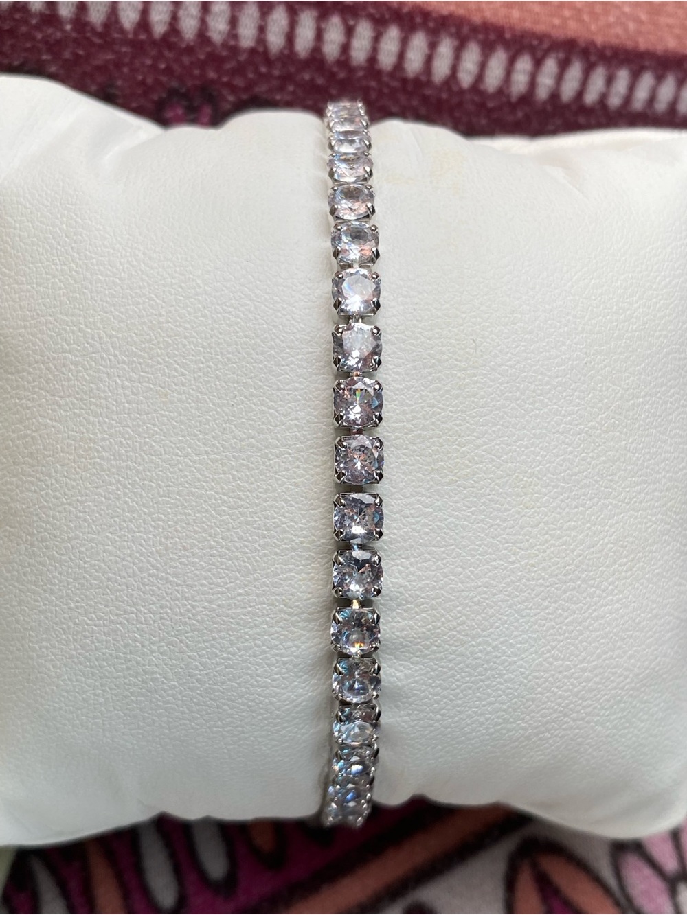 Classic Silver-Tone Crystal CZ Tennis Bracelet - Women’s Size 7 - Picture 3 of 9